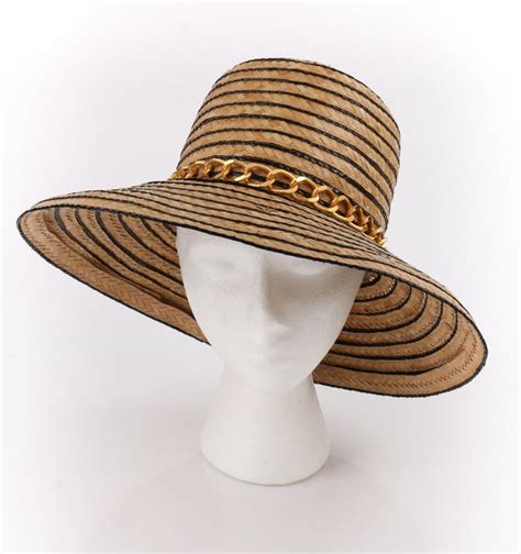 christian dior sun hat|Christian Dior straw hat.